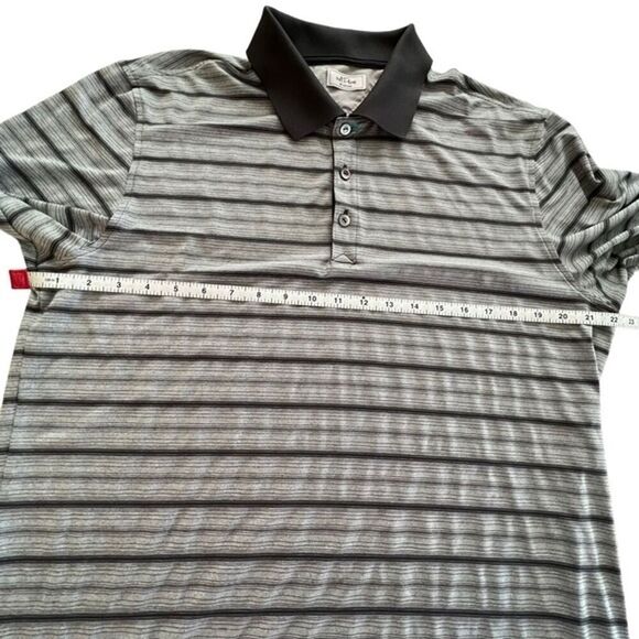 Adi Pure by Adidas Golf Stripe Polo Shirt Size Medium - Picture 3 of 7
